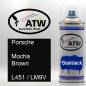 Preview: Porsche, Mocha Brown, L451 / LM9V: 400ml Sprühdose, von ATW Autoteile West.